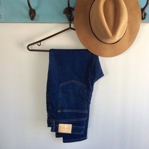 EVERLANE High Rise Skinny Ankle Dark Jeans